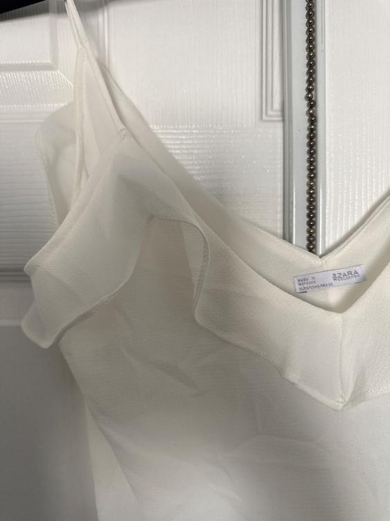 WHITE THIN STRAP TOP - Image 3