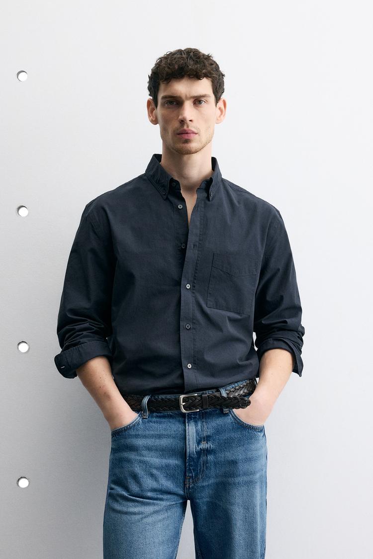 ZARA REGULAR FIT COTTON SHIRT