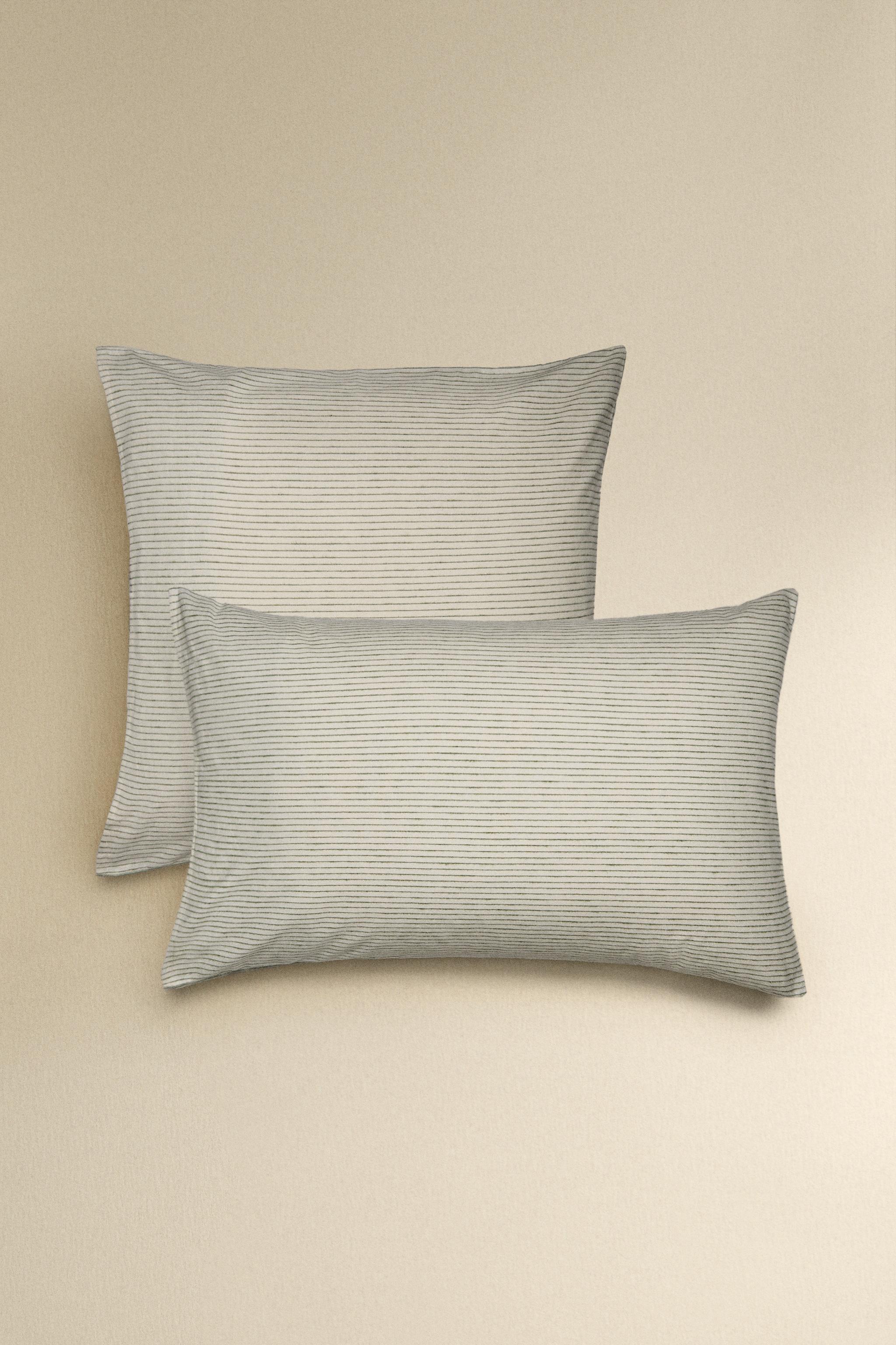 STRIPED FLANNEL PILLOWCASE