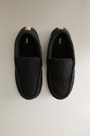 WARM LOAFERS WITH LEATHER SOLE - Khaki Green by Zara - Image 2