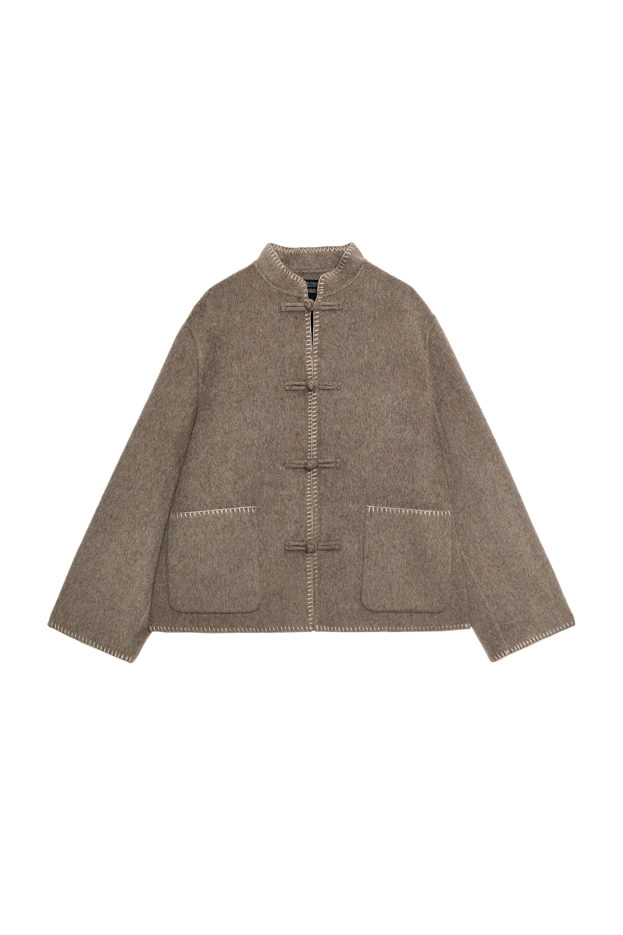 CHAQUETA ALAMARES CON LANA ZW COLLECTION
