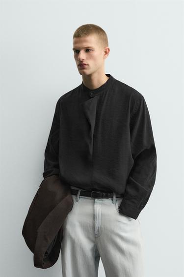 FLOWING POLO SHIRT - Black by Zara