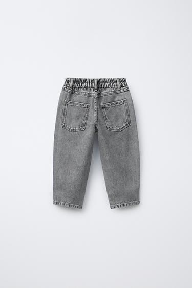 BAGGY DENIM TROUSERS - Grey by Zara - Image 1