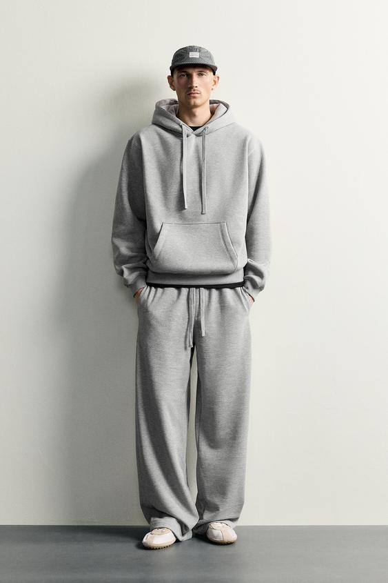 BASIC LOOSE FIT JOGGERS - Grey marl by Zara - Image 0