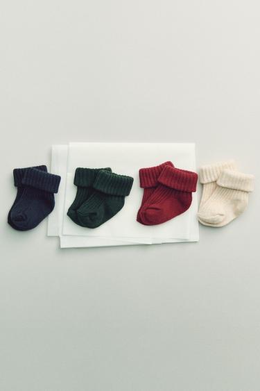 4-PACK OF COLOURED SOCKS IN A BOX - Multicoloured by Zara