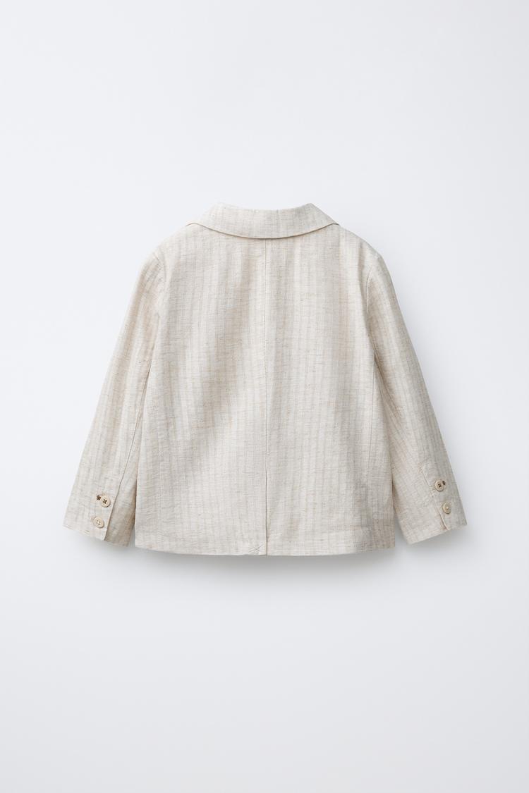 Blazer de mezcla de lino a rayas 2