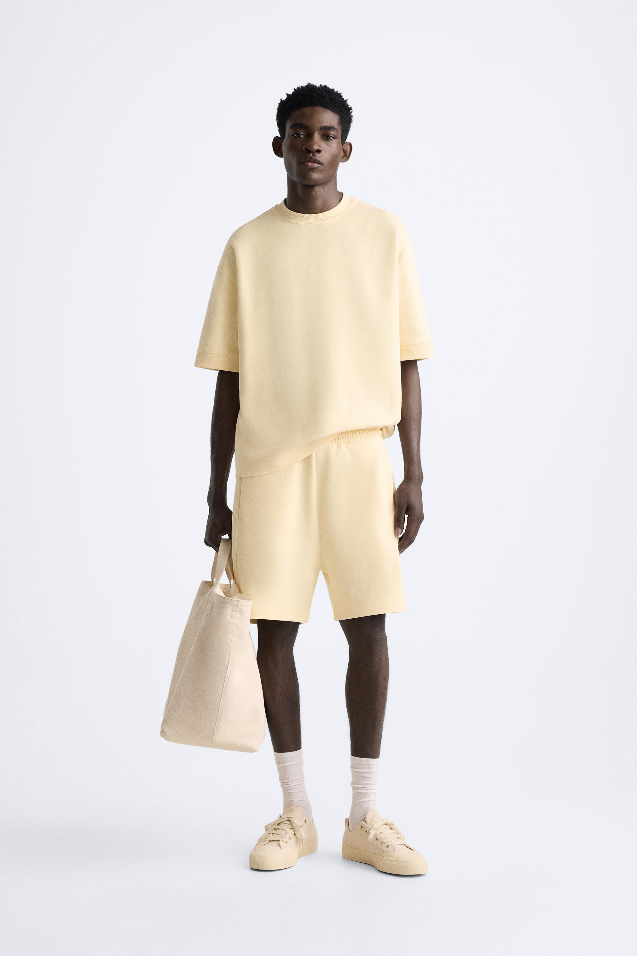 Zara yellow sweatshirt sale