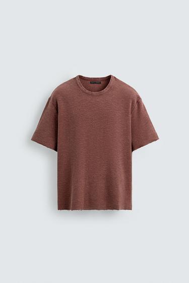FADED KNIT T-SHIRT - Red by Zara