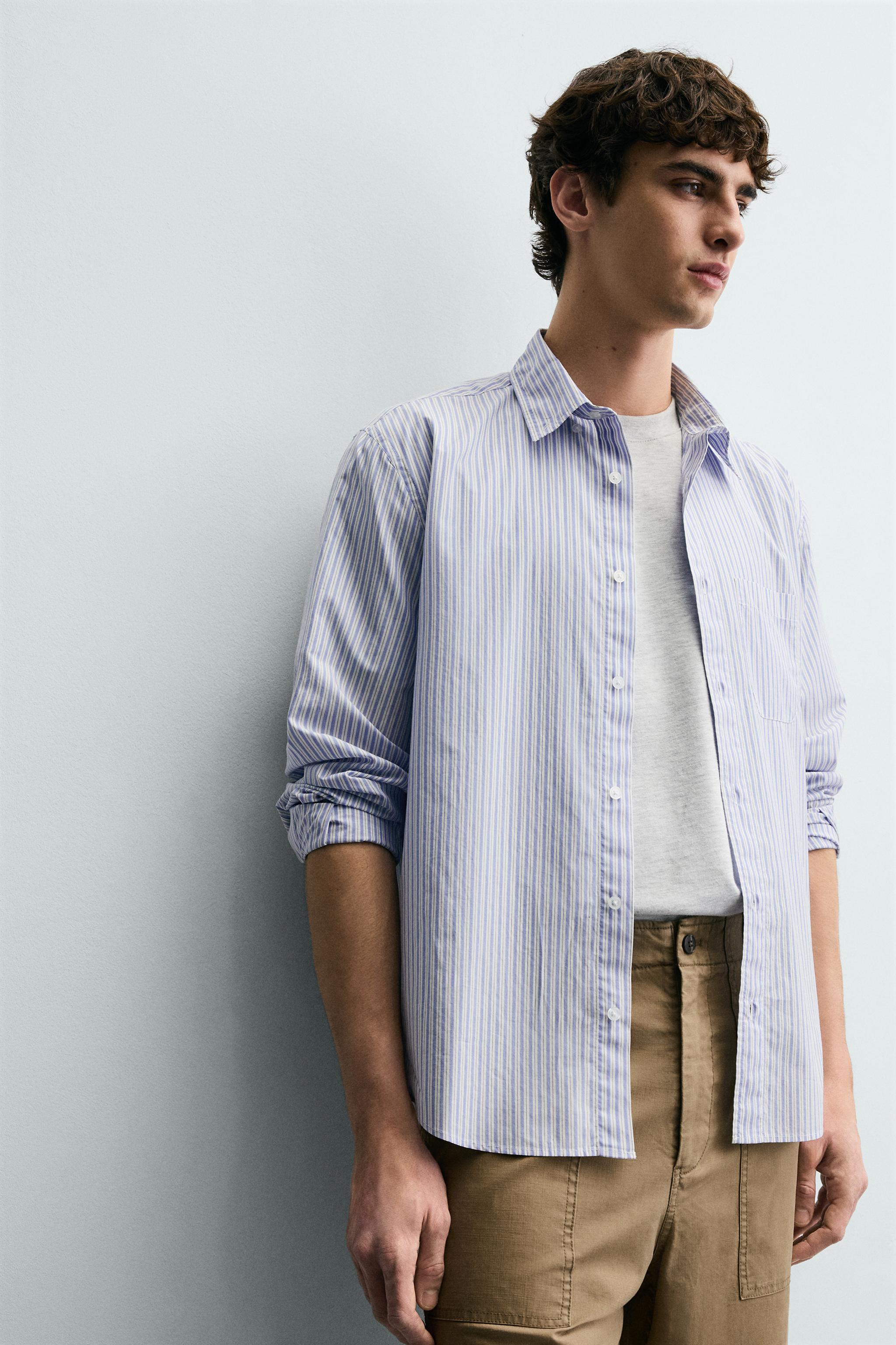 CHEMISE À RAYURES ET POCHE