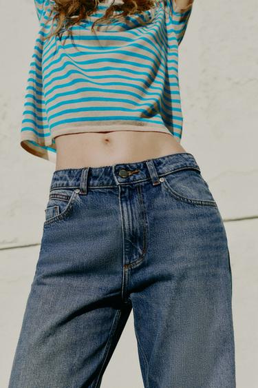 JEAN Z1975 DROIT TAILLE HAUTE LONGUEUR LONGUE - Bleu moyen de Zara - Image 3
