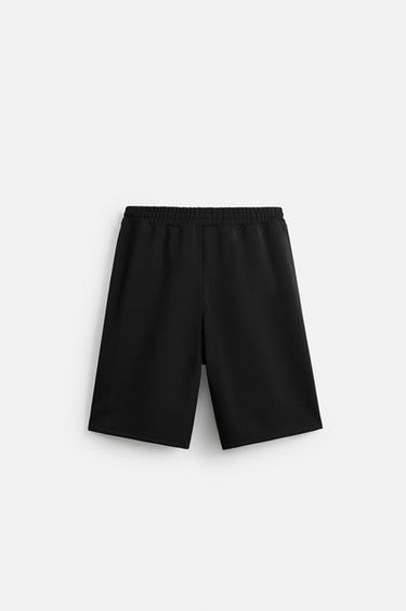 TECHNICAL STRIPE BERMUDA SHORTS - Black by Zara - Image 6