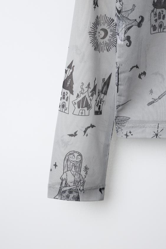 T-SHIRT TULLE THE NIGHTMARE BEFORE CHRISTMAS © DISNEY - Gris de Zara - Image 3