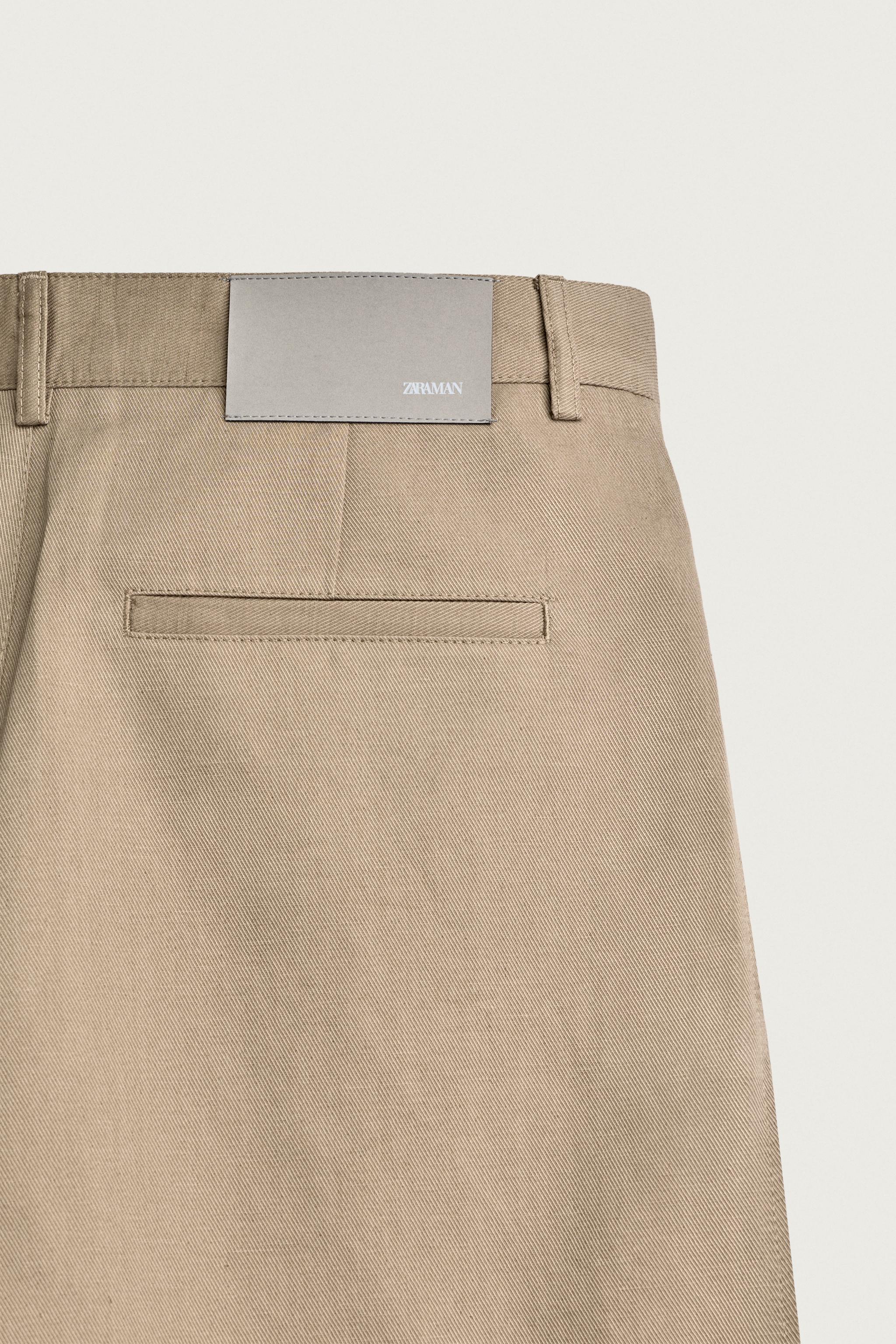 Мужские джинсы Zara RELAXED FIT PLEATED PANTS — фото 10