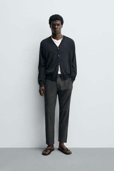 PANTALON CHINO STRUCTURÉ CONFORTABLE - Marengo chiné de Zara