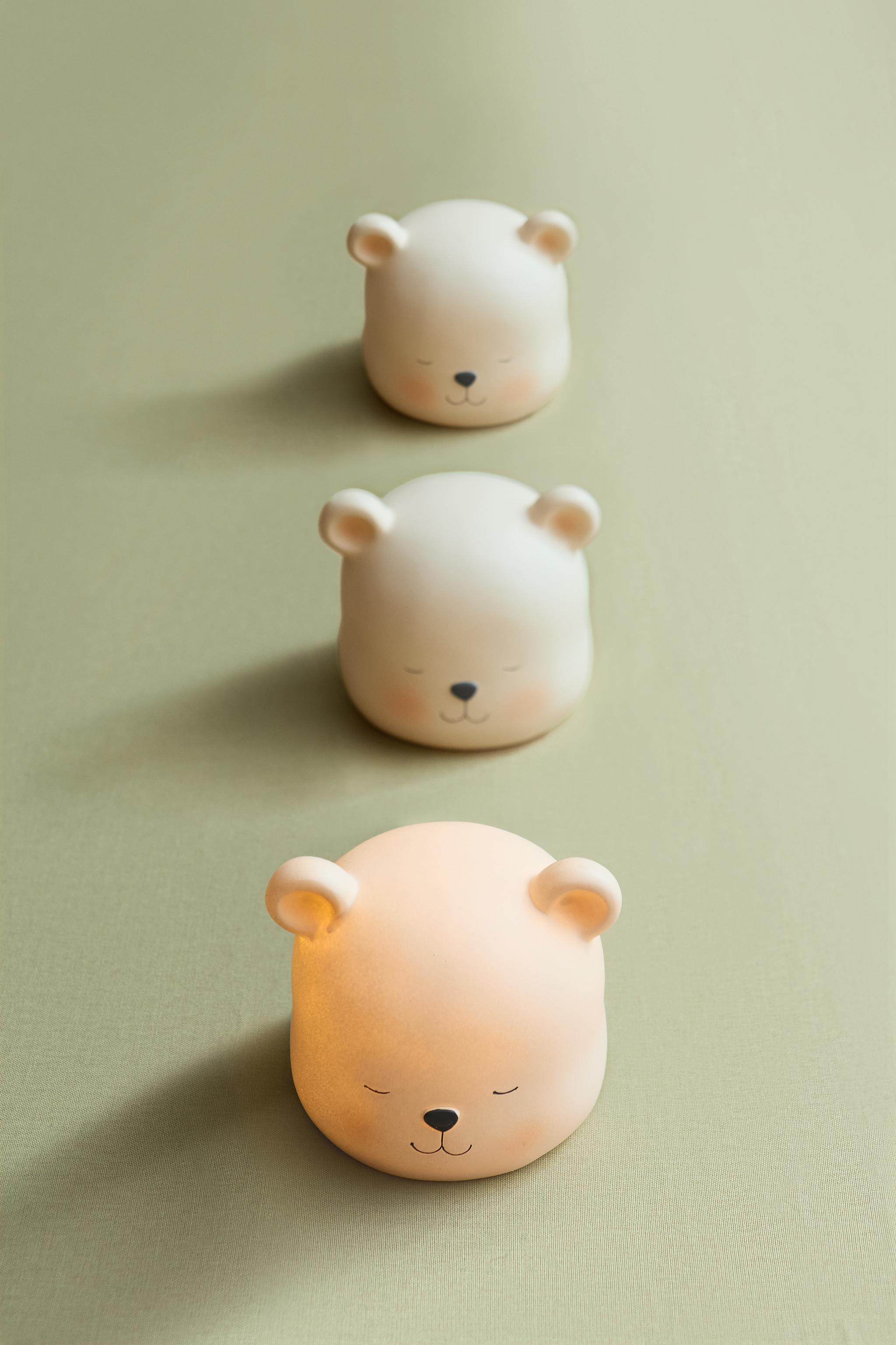 KIDS' BEAR NIGHT LIGHT — Beige