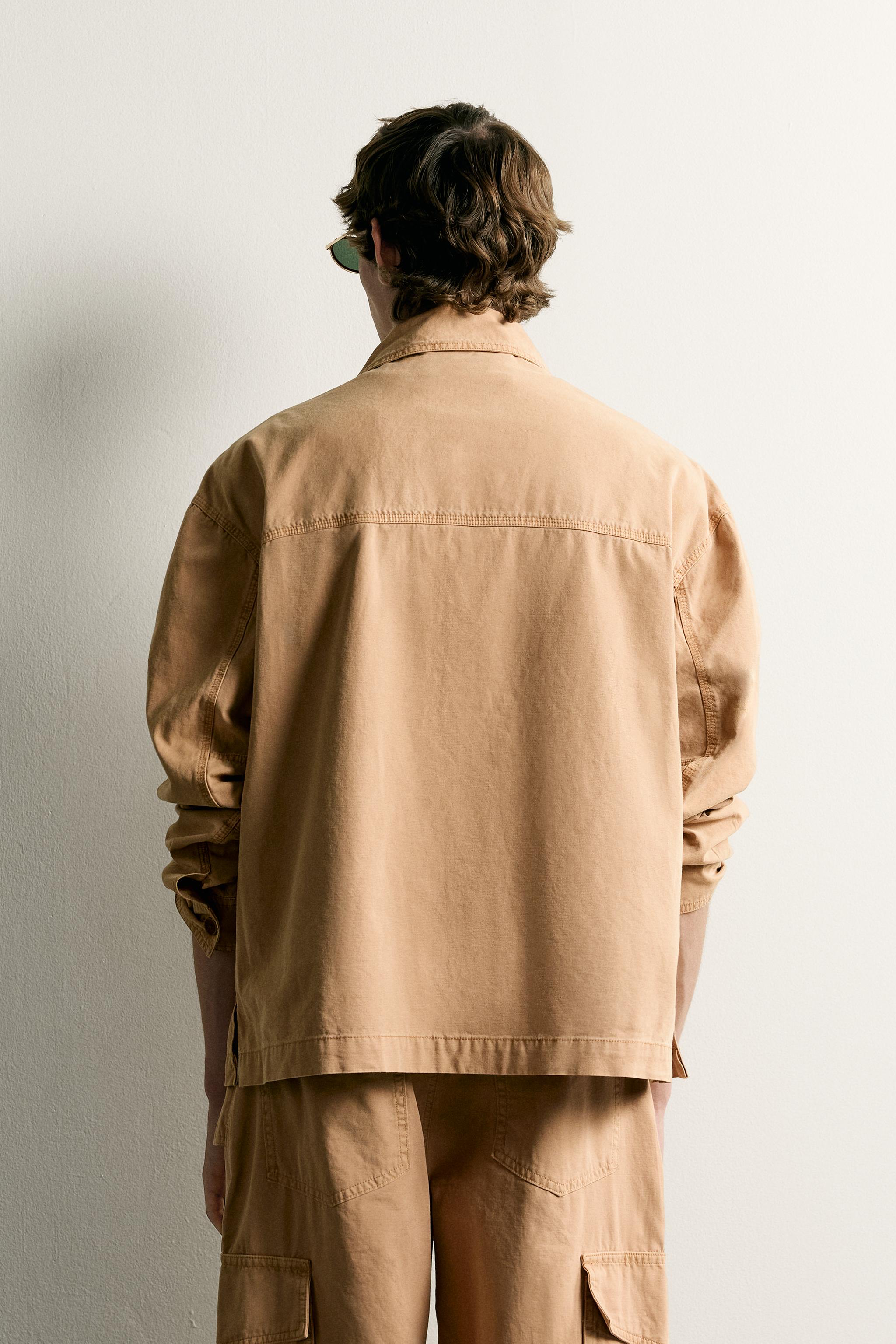 Zara CEPLİ RELAXED FIT İNCE CEKET görsel 3