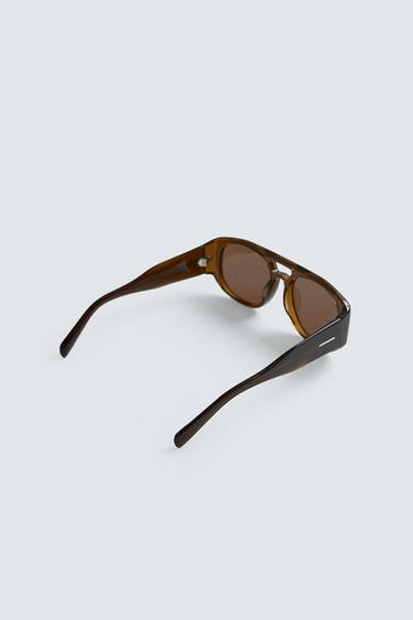 LUNETTES DE SOLEIL RECTANGULAIRES - Marron de Zara - Image 5