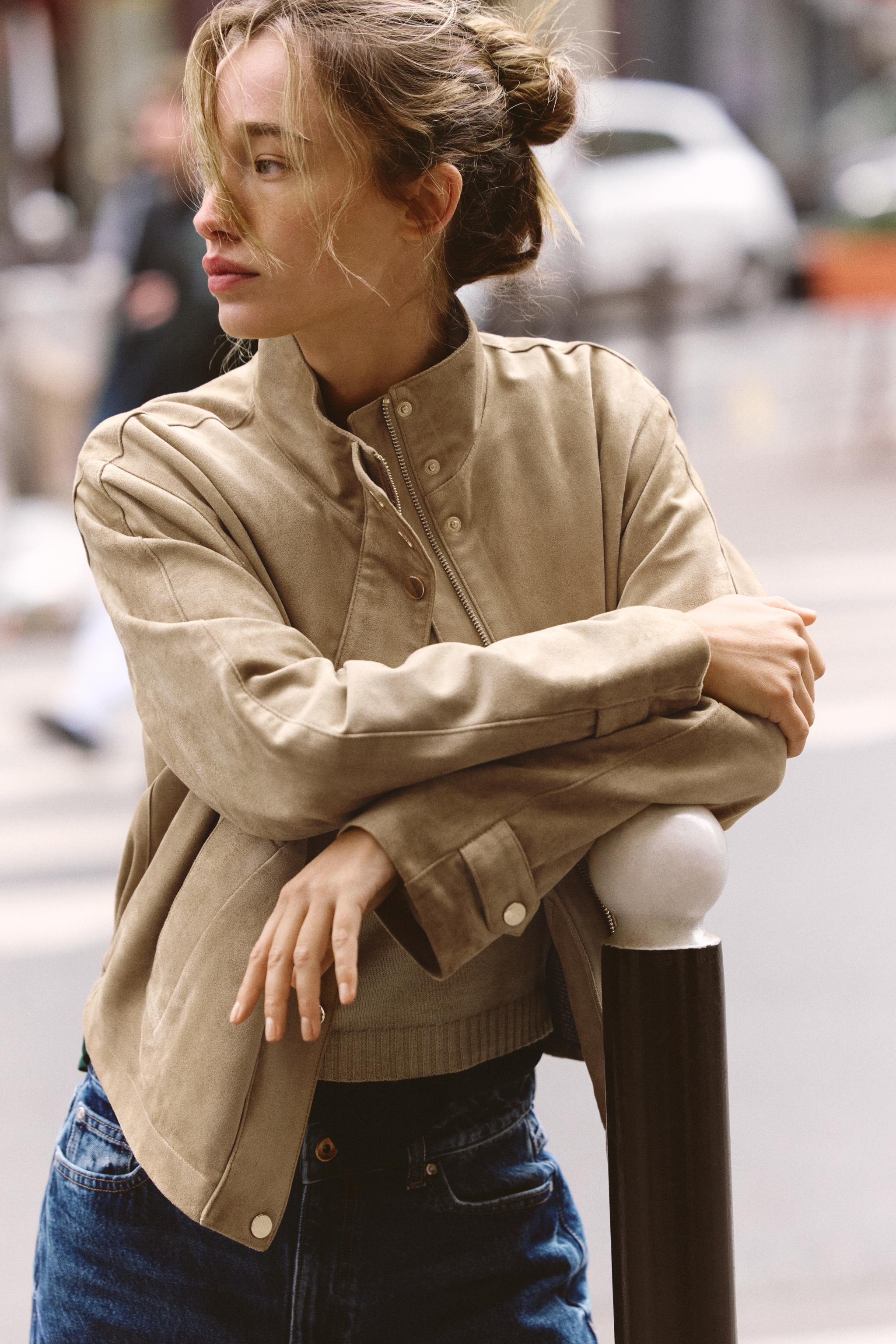 【ZARA】フェイクスエード ジャケット 3046/071/704 ZARA】フェイクスエード ジャケット 3046/071/704