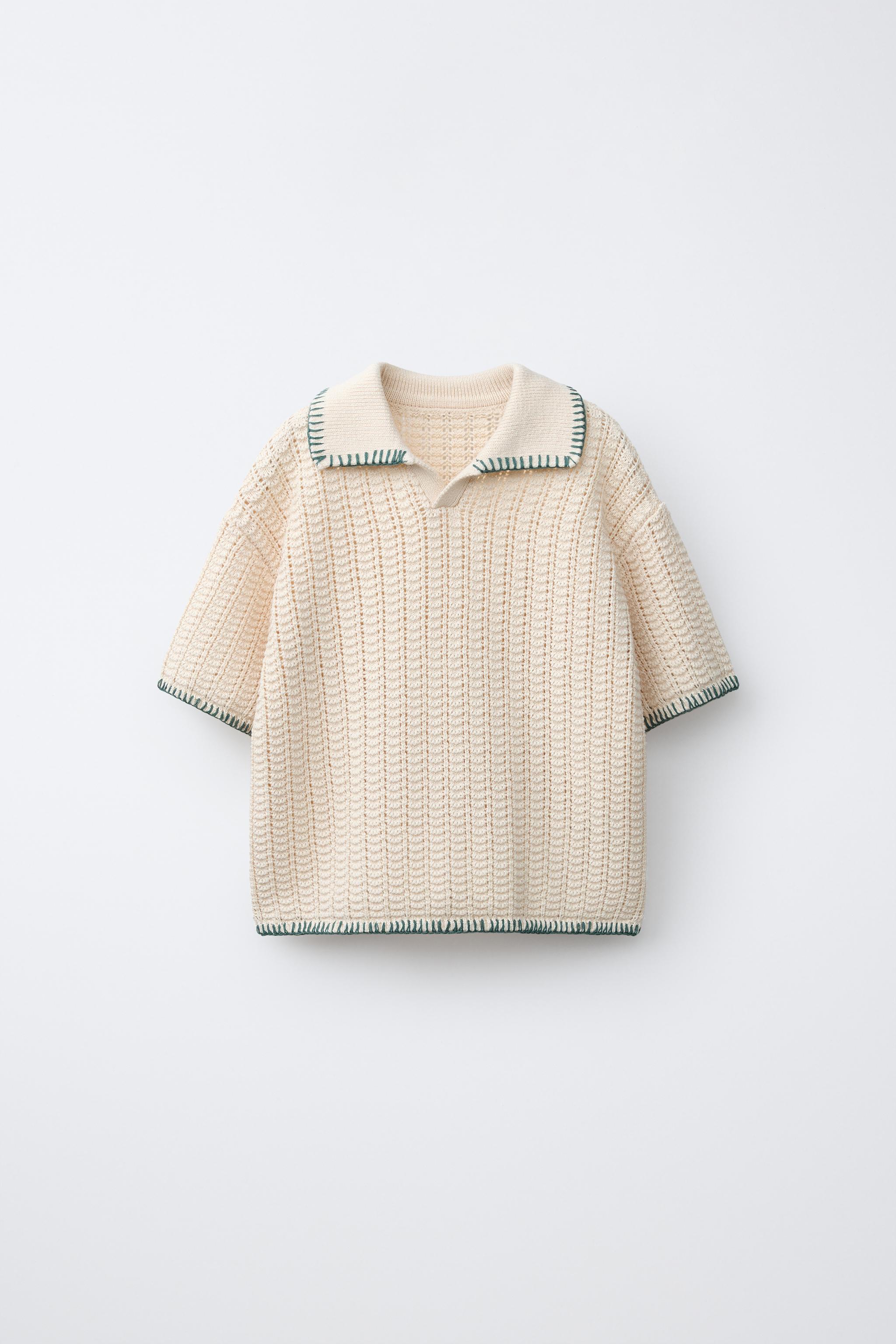 STITCHED KNIT POLO
