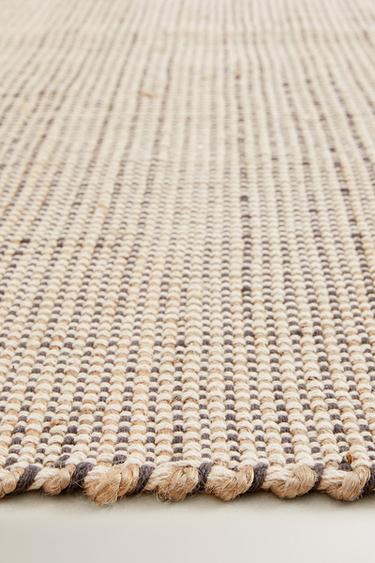 TAPIS RECTANGULAIRE COTON JUTE CHINÉ - Beige clair de Zara - Image 1