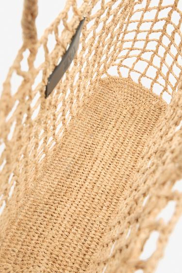 RAFFIA MAXI TOTE BAG LIMITED EDITION - Light beige by Zara - Image 4