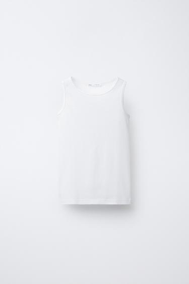 LOT DE DEUX T-SHIRTS SANS MANCHES - Blanc de Zara - Image 1