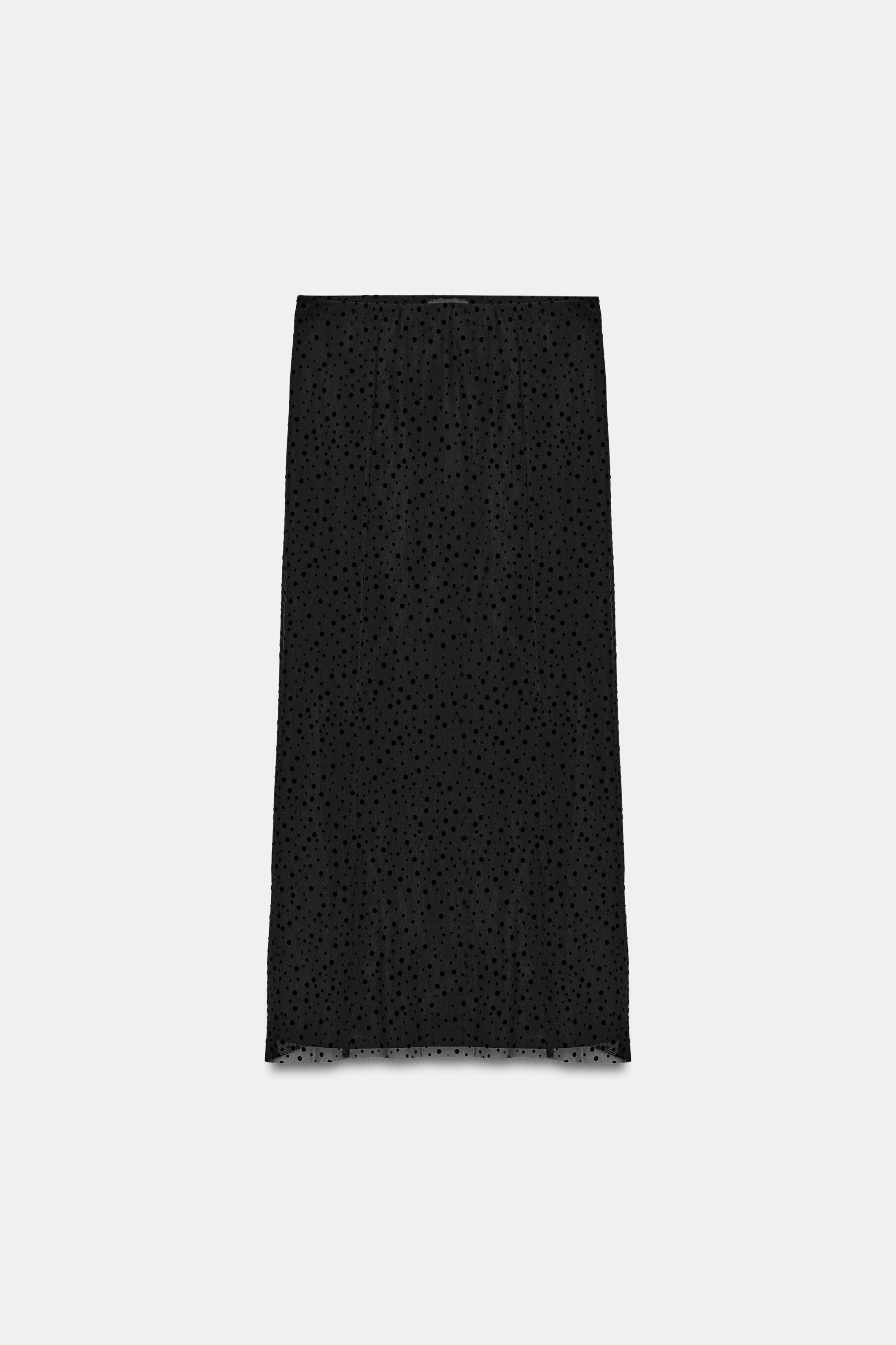 SWISS DOT MIDI SKIRT