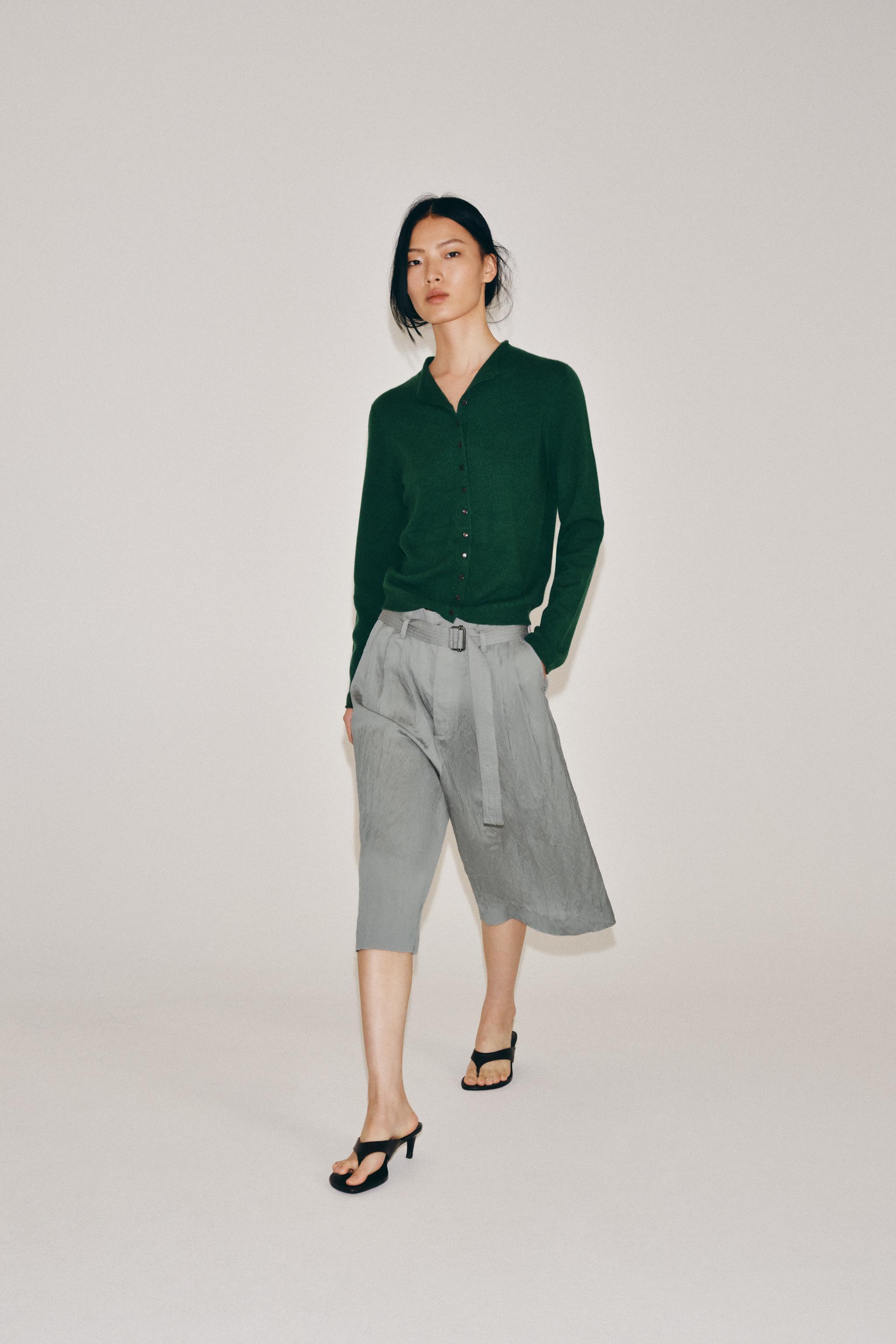 Женские куртки Zara 100% CASHMERE MOCK NECK JACKET — фото 4