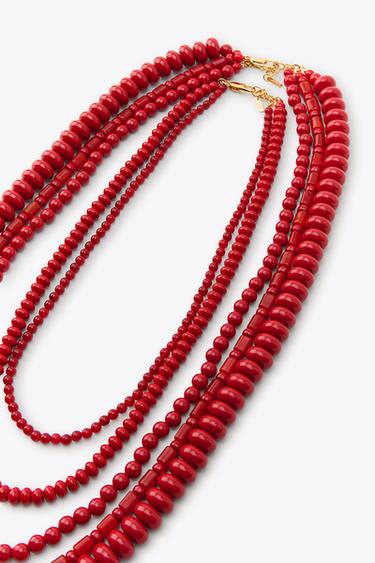 LOT DE 2 COLLIERS MULTI-FANTAISIE - Rouge de Zara - Image 2