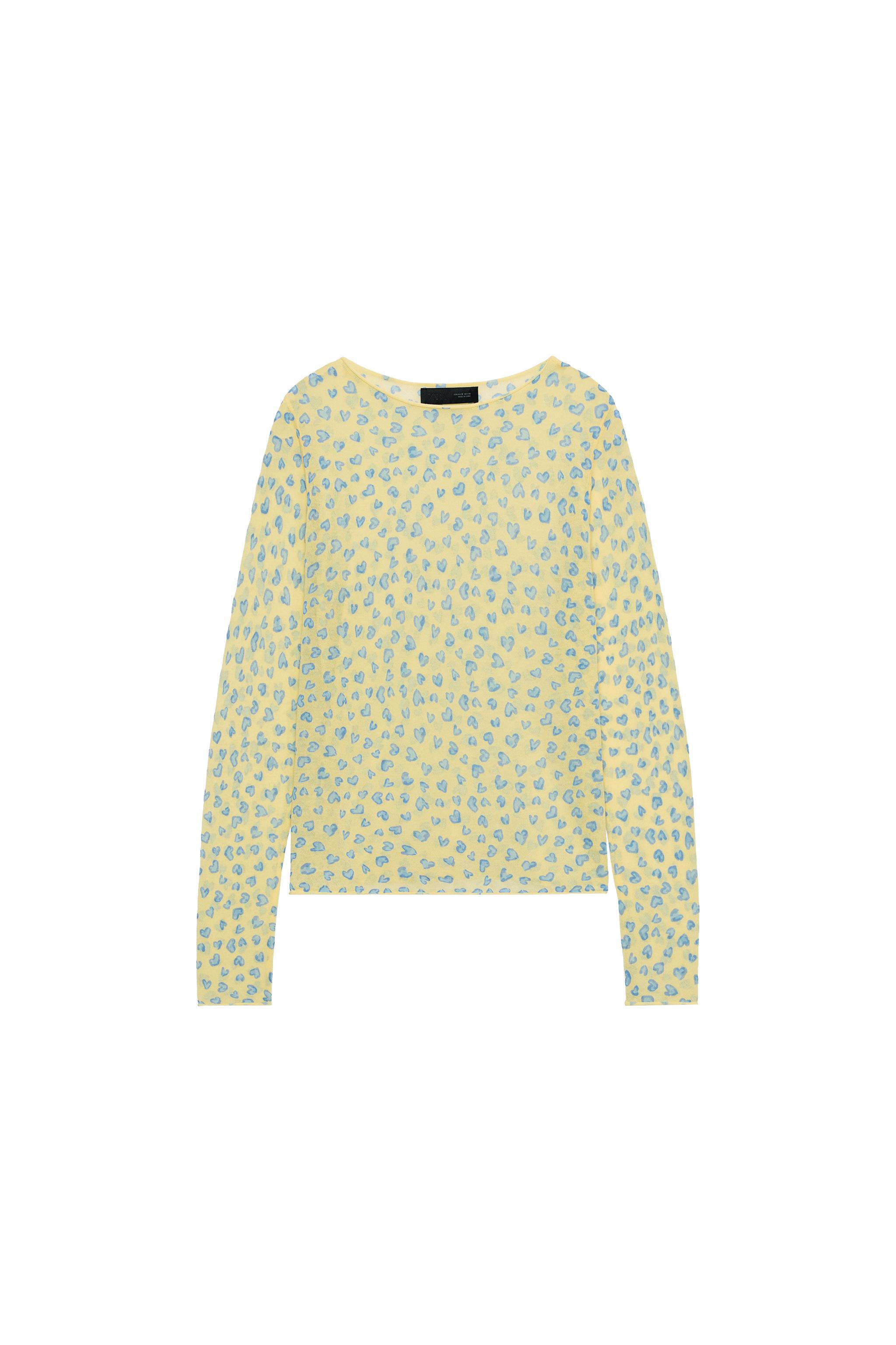 SHEER HEART KNIT TOP - only one | ZARA United States