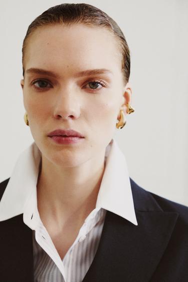 Zara PACK OF 5 METAL EAR CUFF EARRINGS - Golden - Image 0