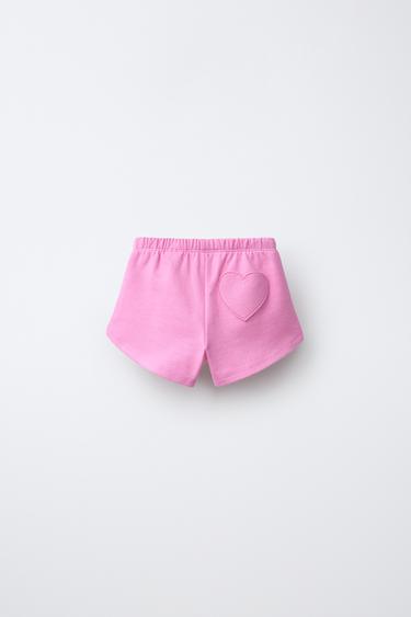 HEART POCKET BERMUDA SHORTS - Pink by Zara - Image 1