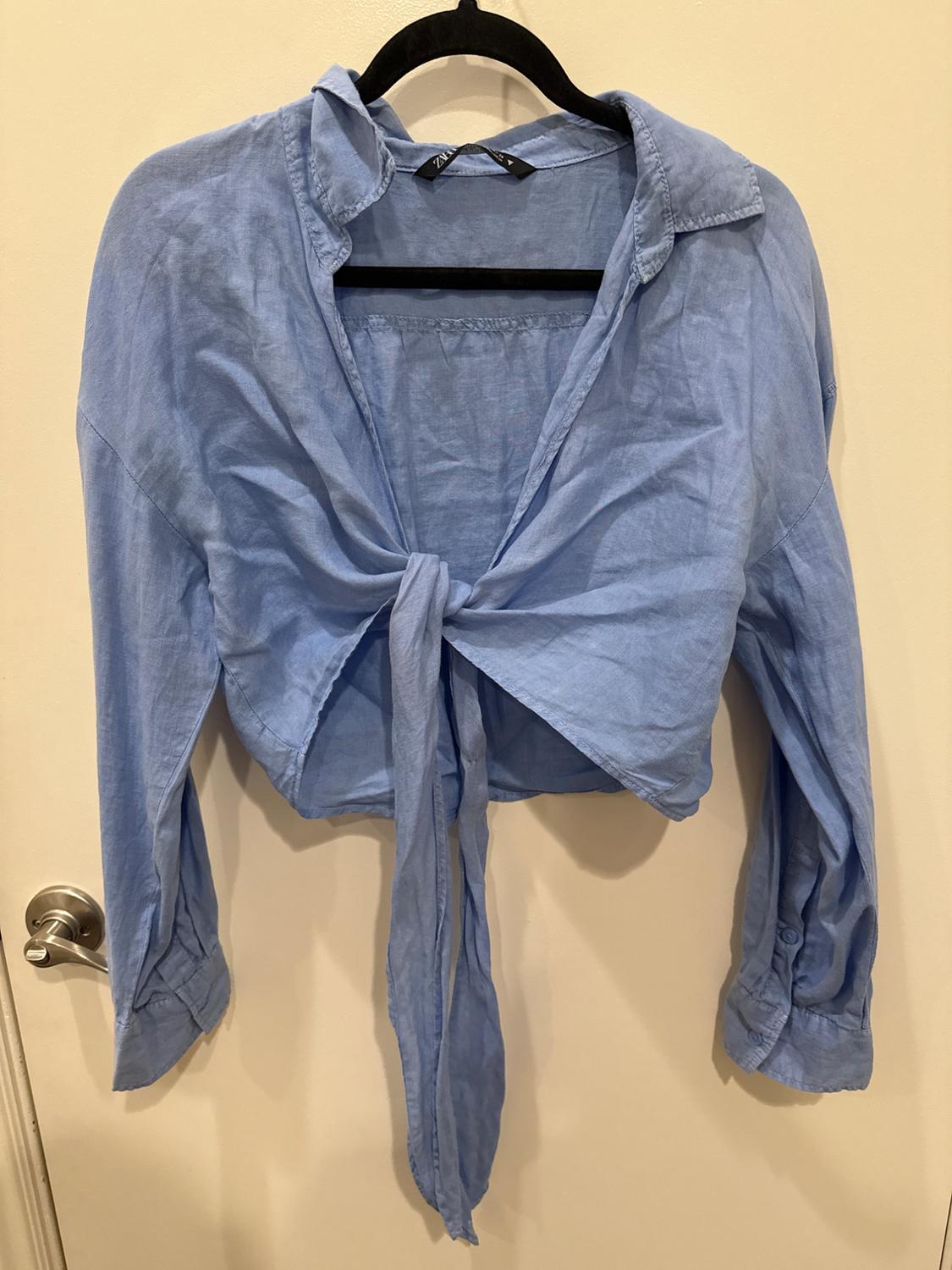 CAMISA CROP LINO
