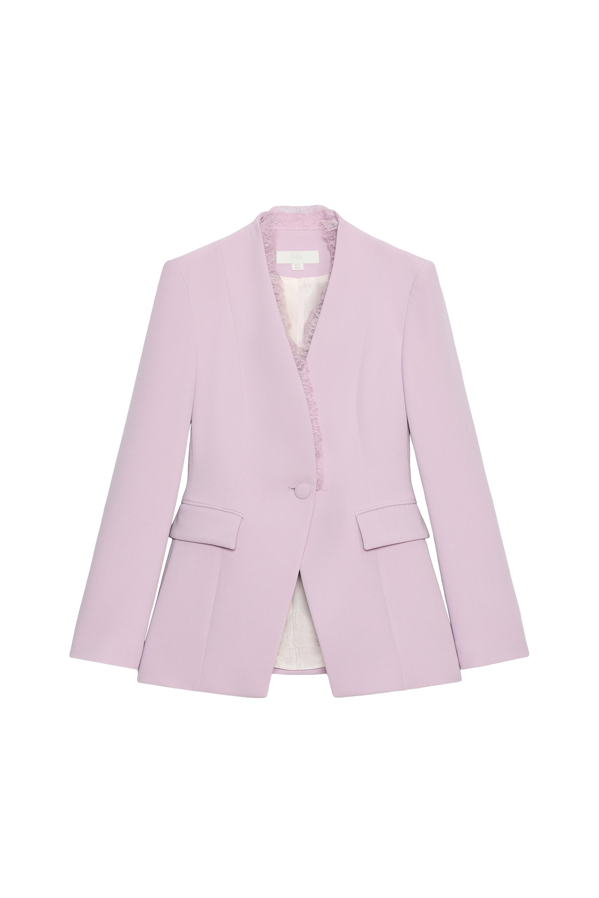 レースショルダーフィットブレザー - リラ | ZARA Japan / 日本