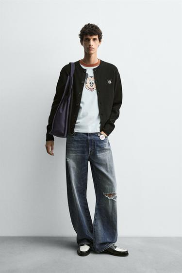 MICKEY MOUSE 패치 가디건 HARRY LAMBERT FOR ZARA X DISNEY - Zara의 블랙 - 이미지 0