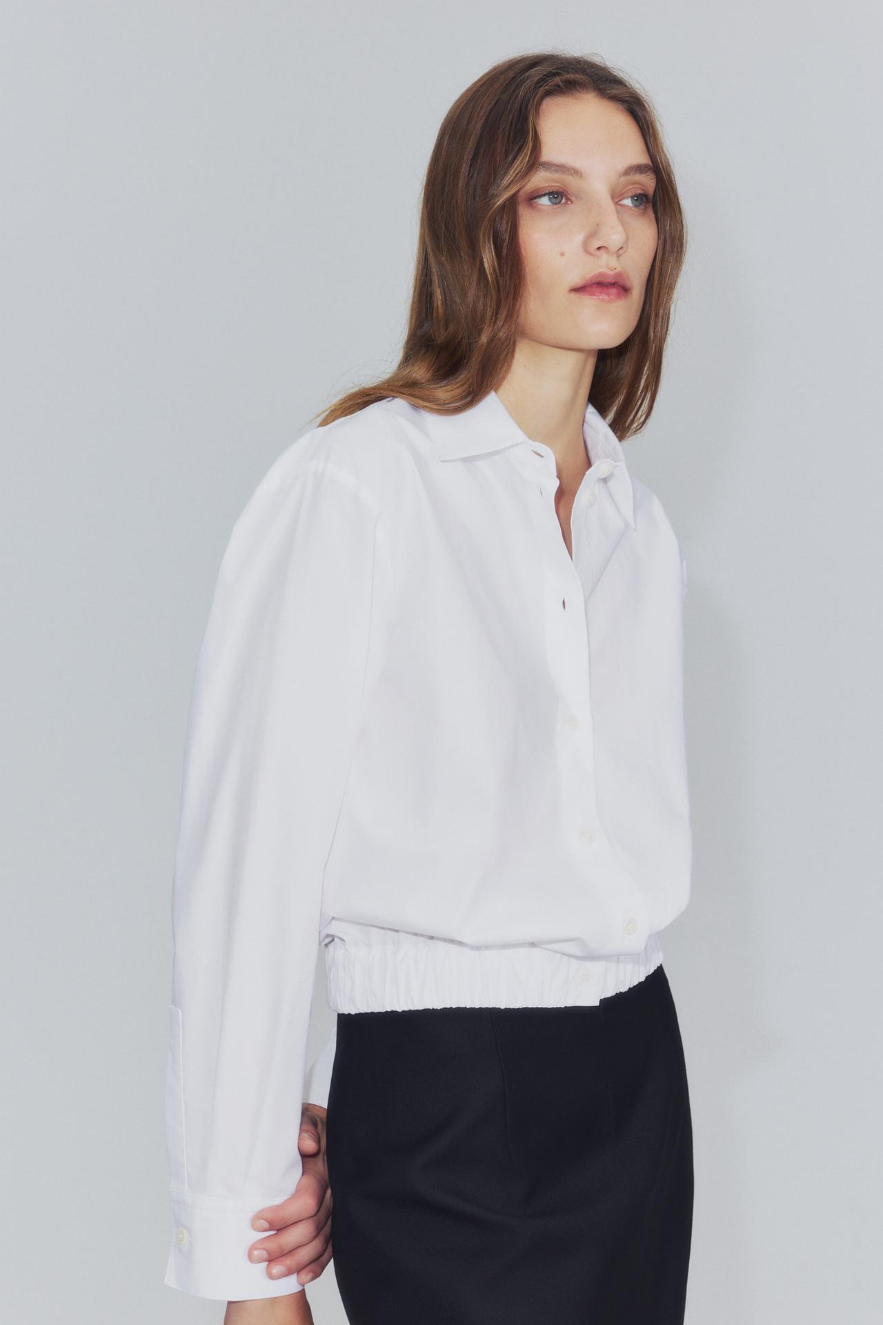 ZW COLLECTION POPLIN SHIRT — White