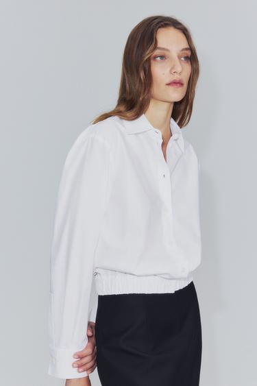 ZW COLLECTION POPLIN SHIRT — White 2