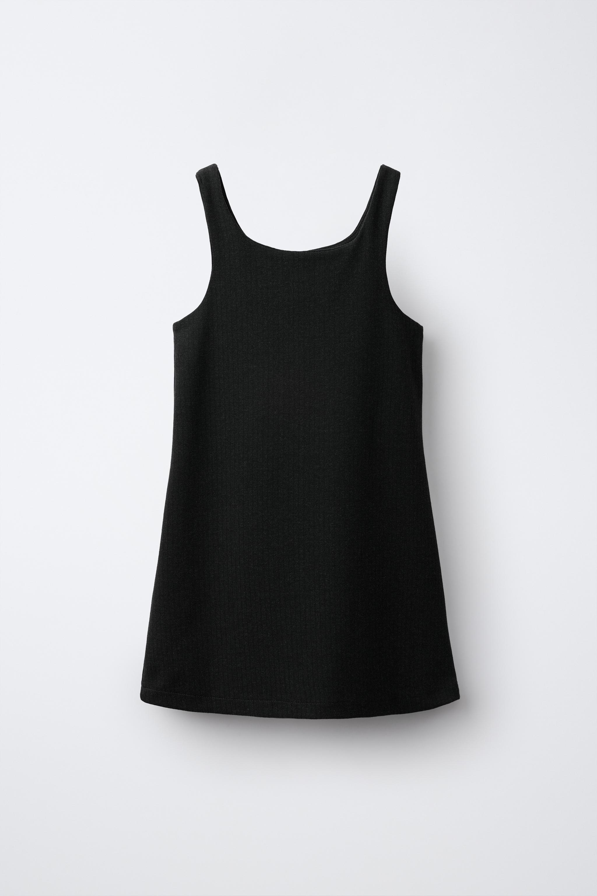 STRIPED BOW POCKET PINAFORE — Anthracite grey