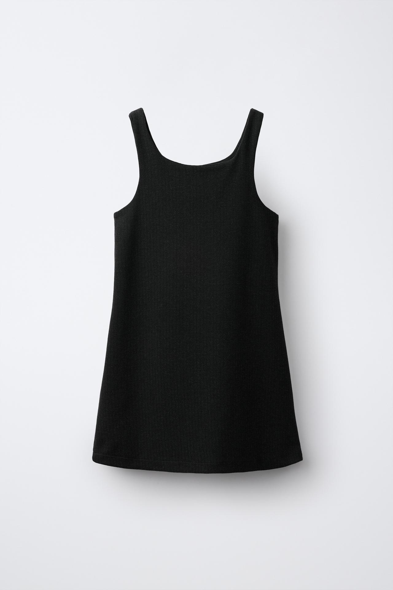 STRIPED BOW POCKET PINAFORE — Anthracite grey