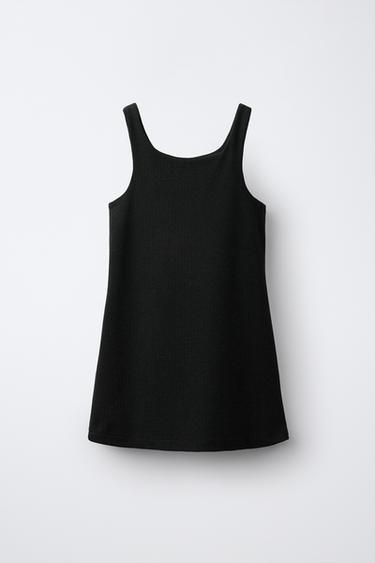 STRIPED BOW POCKET PINAFORE — Anthracite grey 2
