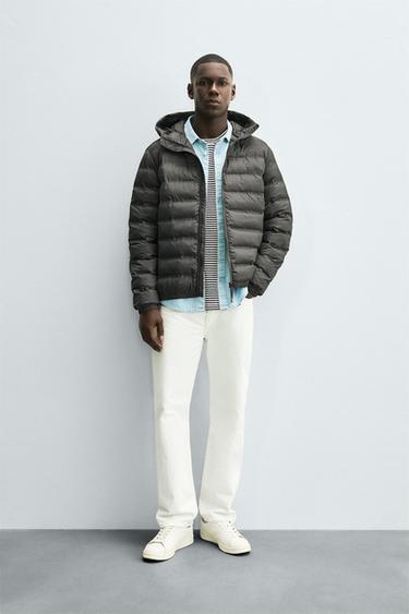 LIGHTWEIGHT QUILTED HOODED JACKET - Charcoal grey by Zara - Image 0