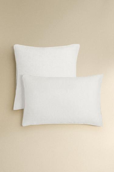 WASHED LINEN PILLOWCASE (160 GxM²) - White by Zara - Image 0