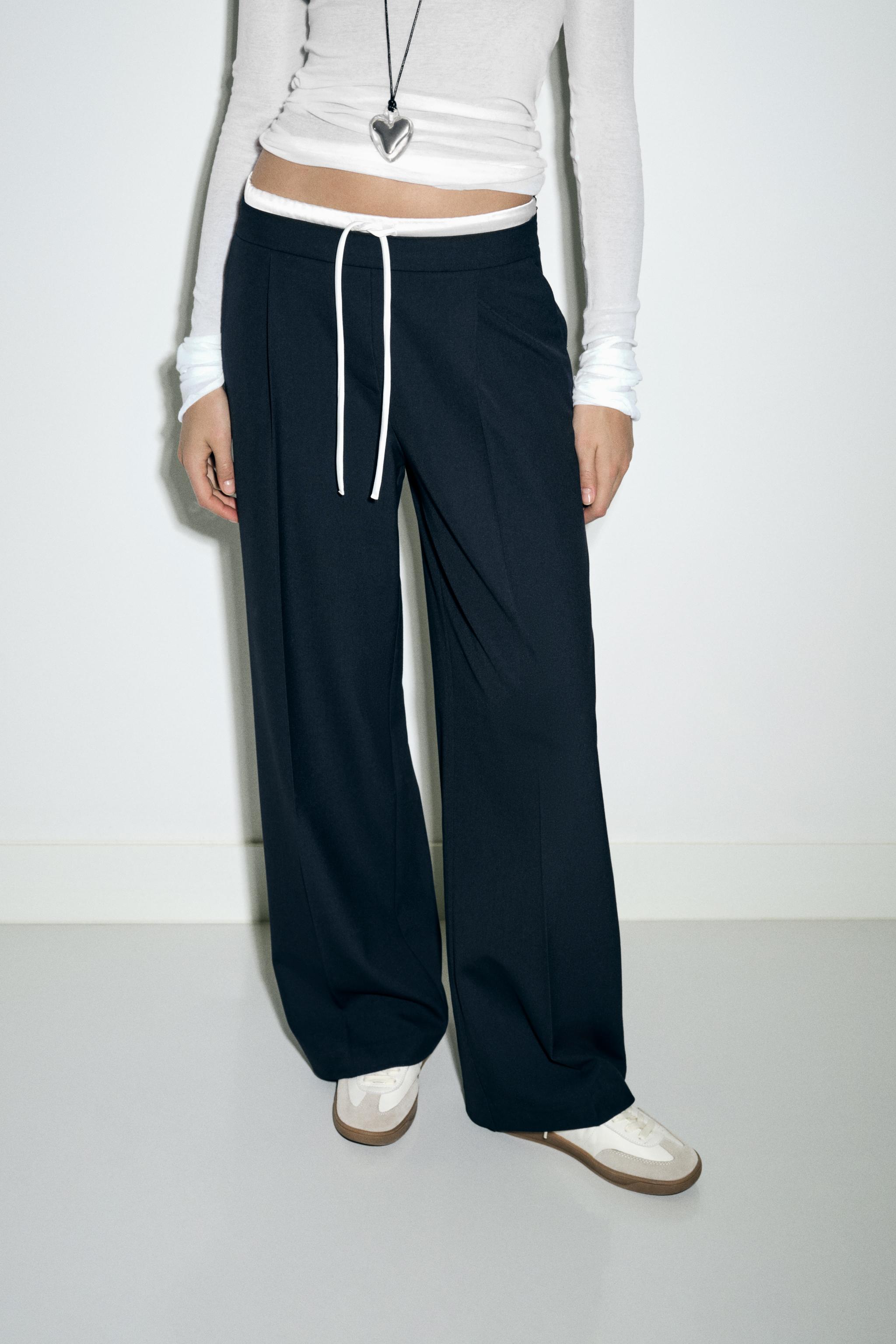 Navy blue sale flowy pants