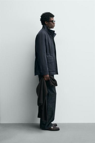 RELAXED FIT PARKA - Navy blue by Zara - Image 3