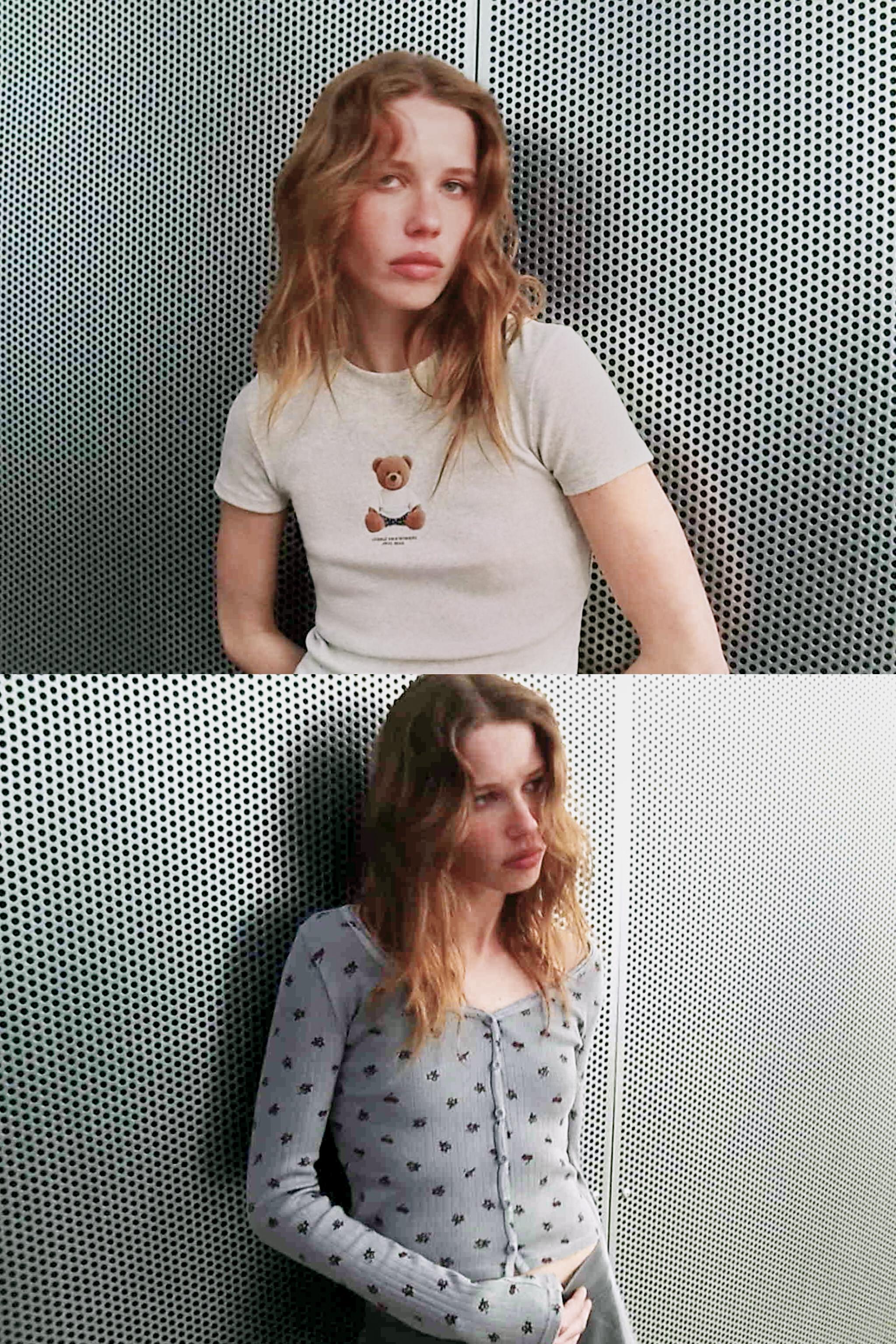 VESTE POINTELLE À FLEURS