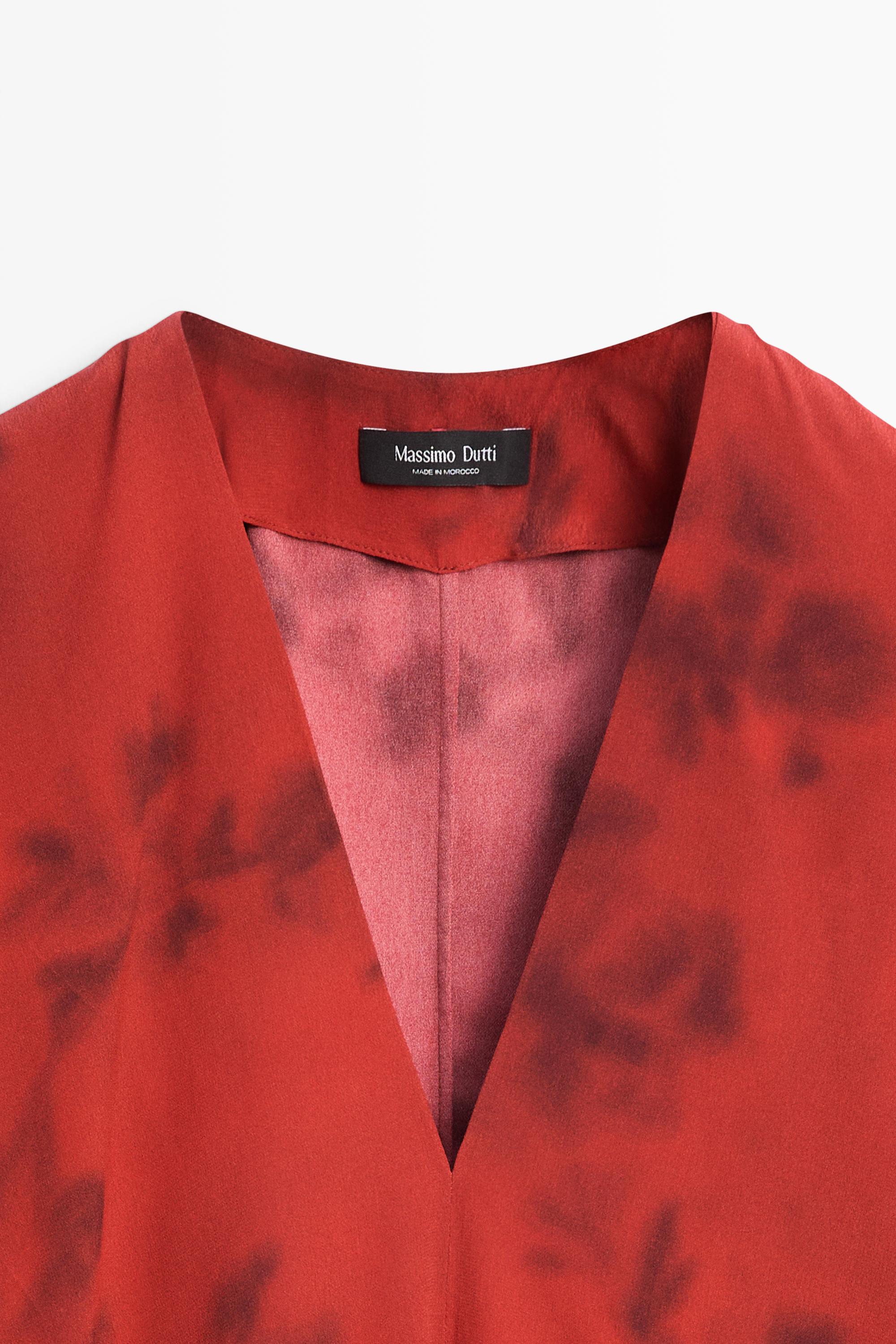 Robe fluide imprimée avec ceinture