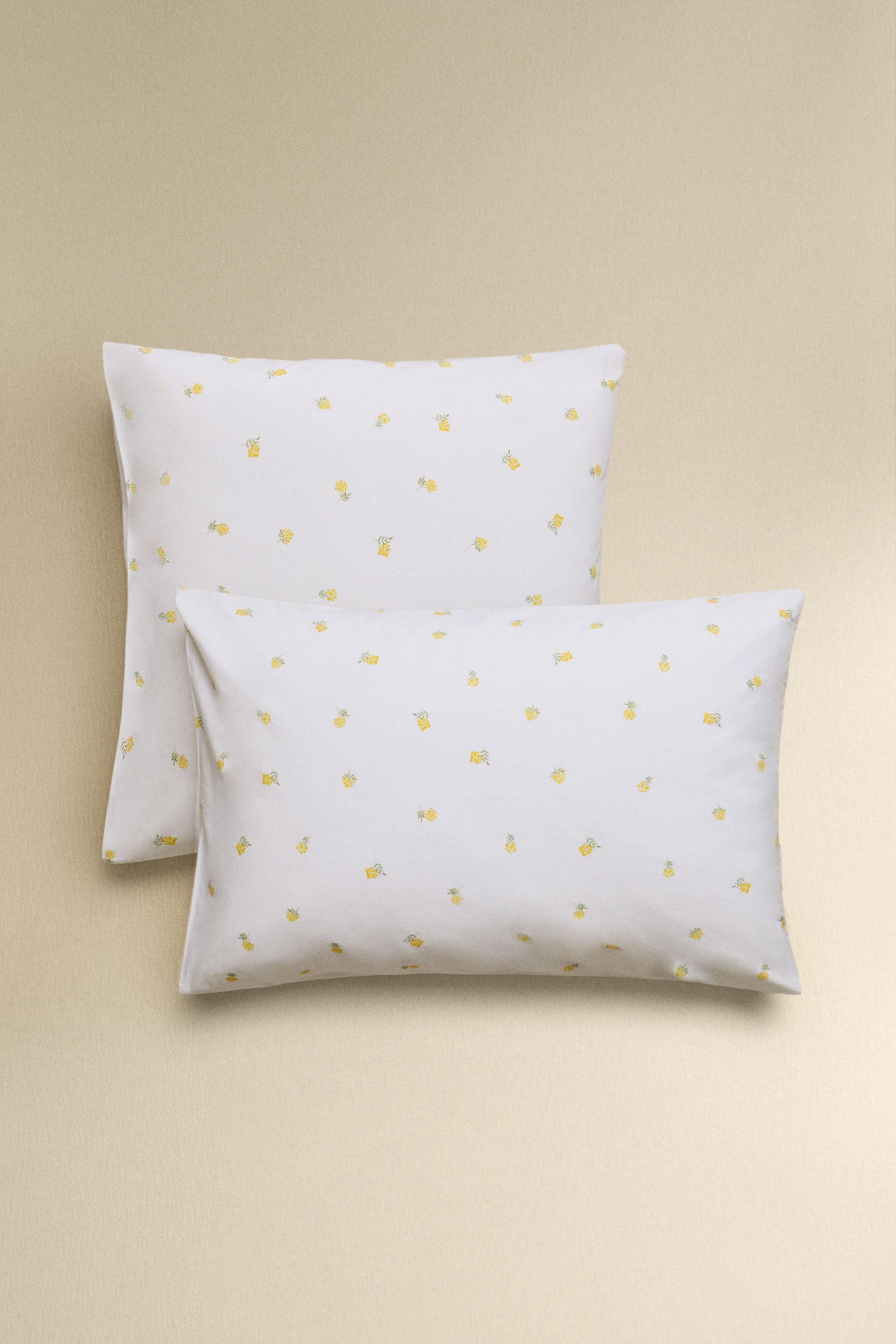 MIMOSA PRINT COTTON PILLOWCASE