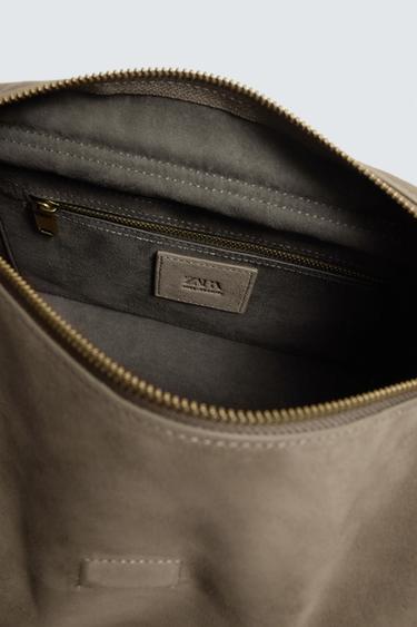 SAC BANDOULIÈRE EN CUIR L ÉDITION LIMITÉE - Vert kaki de Zara - Image 4