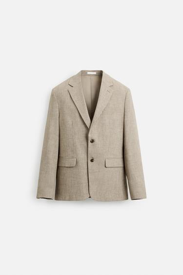 BLAZER TRAJE CON LANA - Beige de Zara