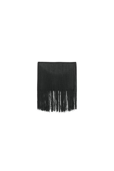 BANDEAU KNIT TOP WITH FRINGING